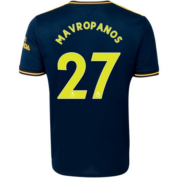 Trikot Arsenal NO.27 Mavropanos Ausweich 2019-20 Blau Fussballtrikots Günstig